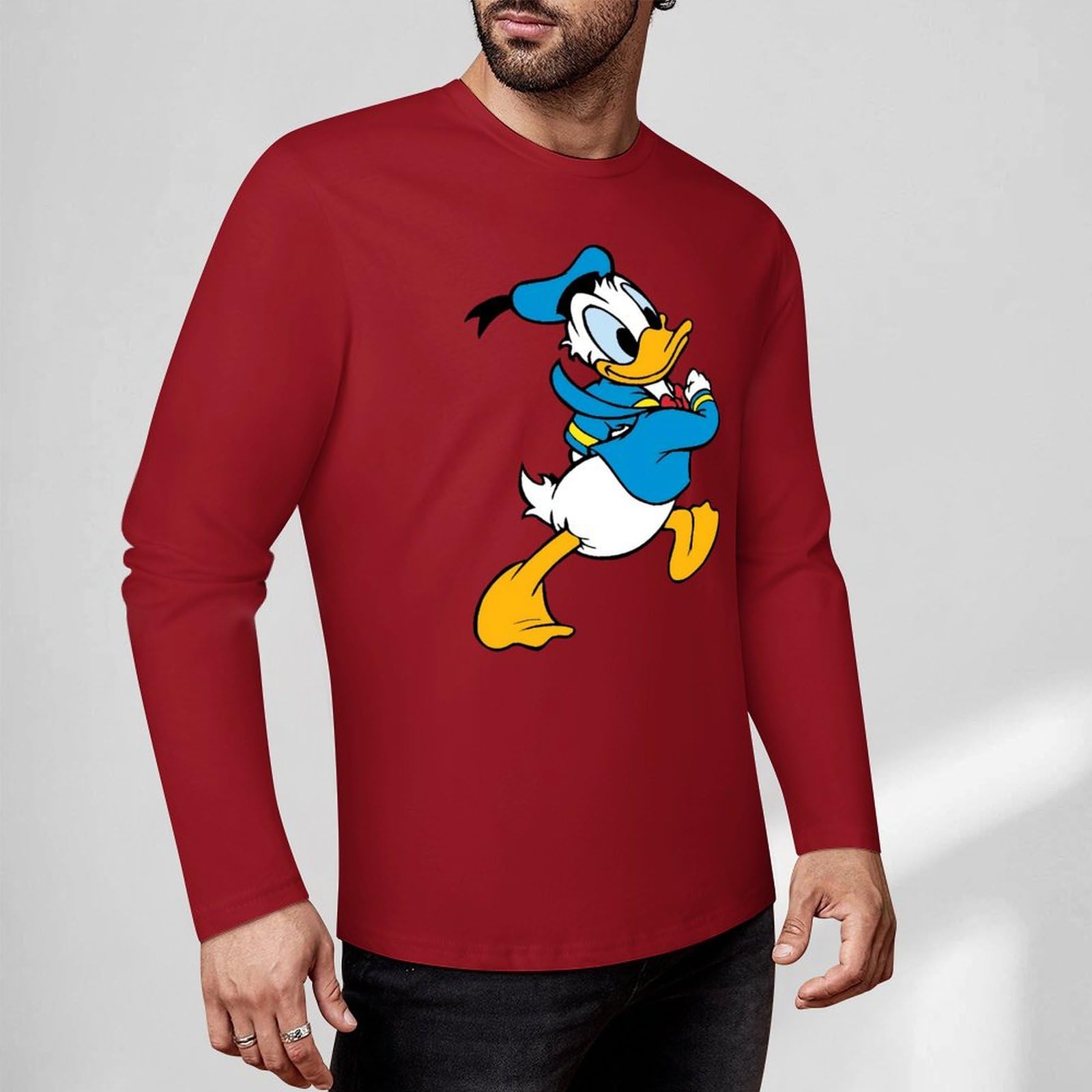 Amazon.co.jp: ロングtシャツ メンズ ドナルドダック 長袖 綿100% 長袖 