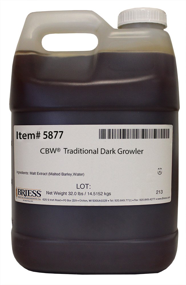 Briess 5877 Liquid Malt Extract 32 lb Growler, Traditional Dark