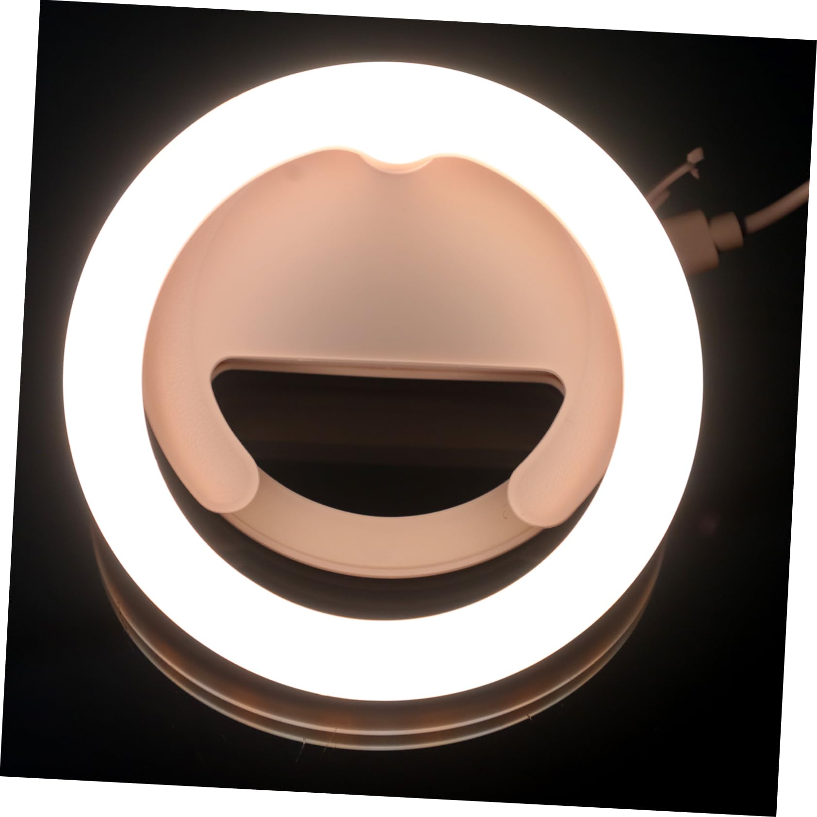 NUOBESTY Portable LED Clip Ring Light for Phone Brightness for Makeup and Video Calls Lightweight and Compact Design for Outdoor Photography