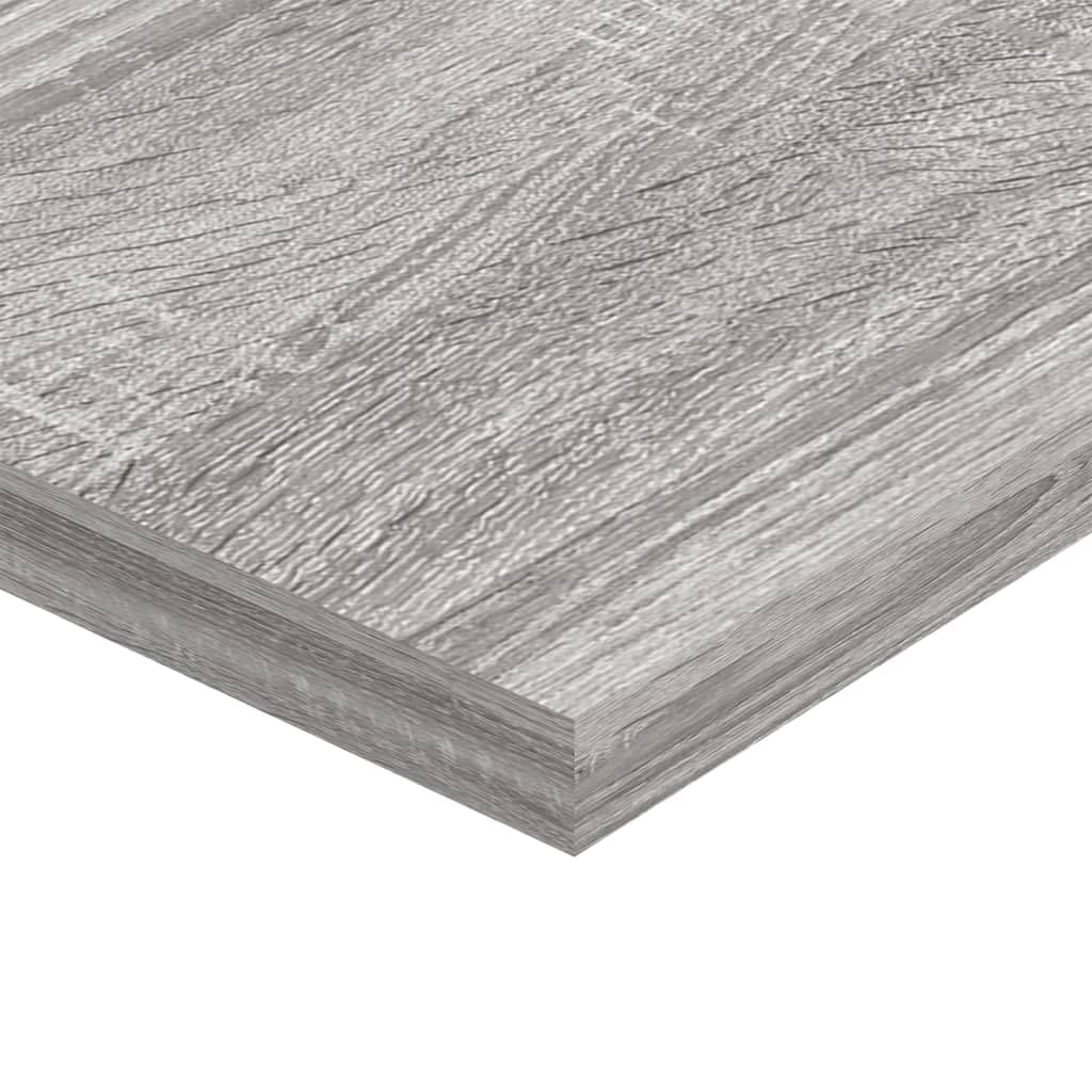 Wandregale 4 STK. Grau Sonoma 80x20x1,5 cm Holzwerkstoff, multifunktionales Regalsystem für Wohnzimmer Büro Kinderzimmer, Flexibles Steckregal zur Aufbewahrung und Ordnung