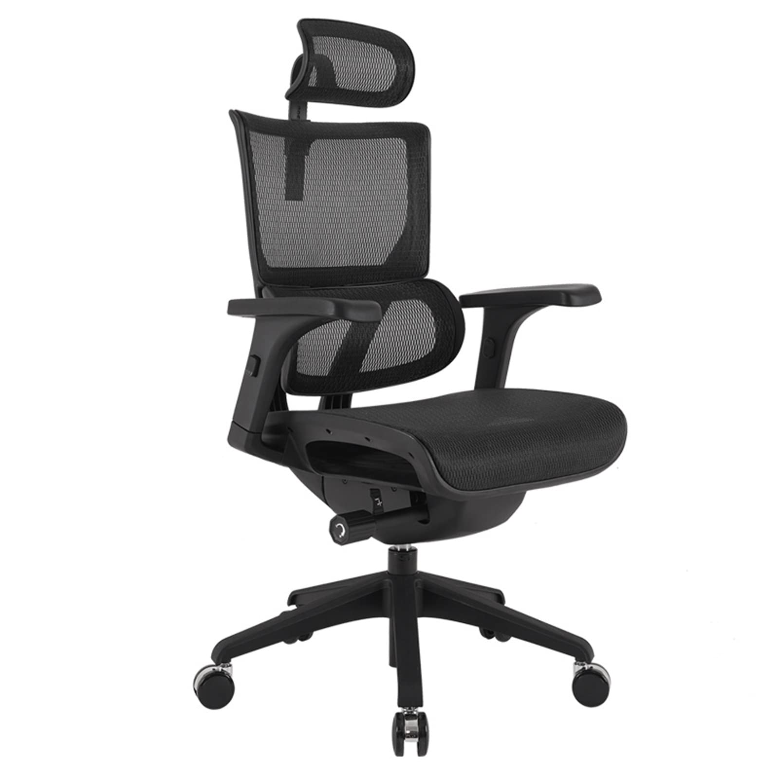 Ergonomiczne, oddychające krzesło biurowe z siatką z regulowanym podłokietnikiem, wysokość nachylenia, obrotowe i podparcie lędźwiowe, do gier komputerowych i nauki, wygodne krzesło biurkowe do