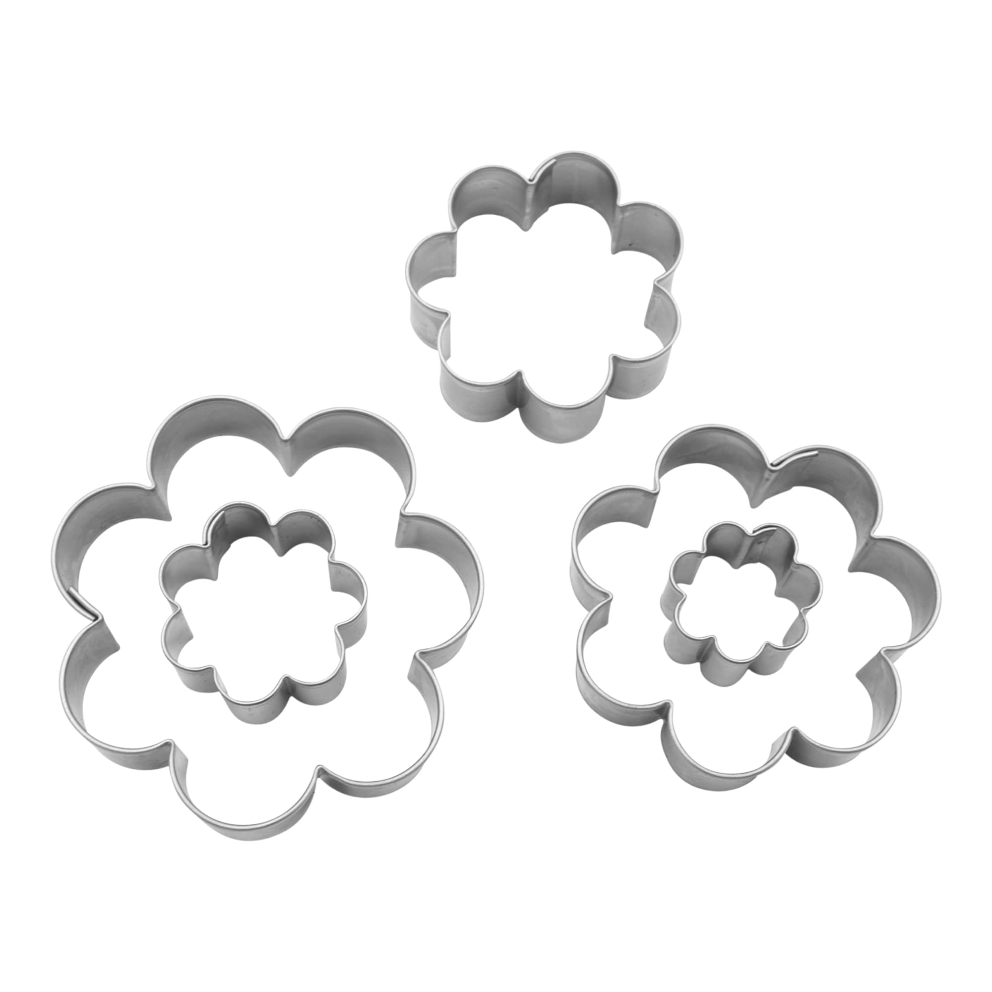 BekkiB Set di 5 formine per biscotti oval, in acciaio inox, in 5 misure, per biscotti, occhi Linzer – lavabile in lavastoviglie – 7760