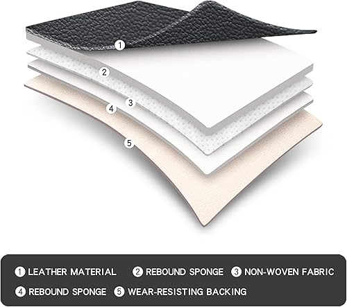 Miniatura 7 de 02 Fundas de cuero para asiento de automóvil, cómodo juego completo de 5 plazas, adecuado para la mayoría de automóviles, SUV, camionetas. Adecuado