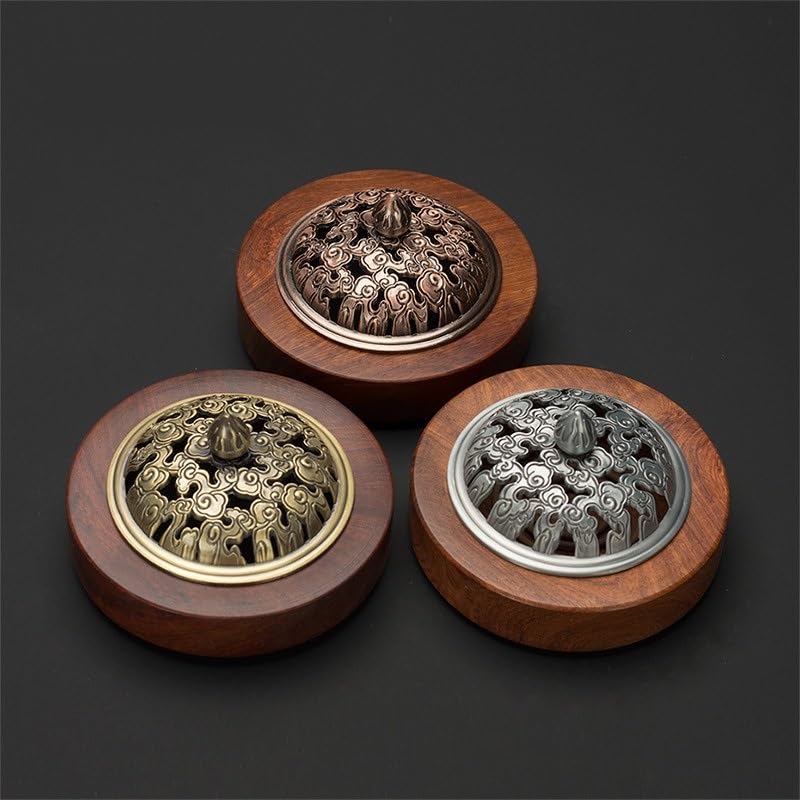 Kadzidełko do kadzidełek ， Buddhist Hall Ceramic ， Kadzielnica na patyczki Drewniana spirala Kadzielnica spiralna Kadzielnica z palisandru Podstawa kadzidła z drzewa sandałowego