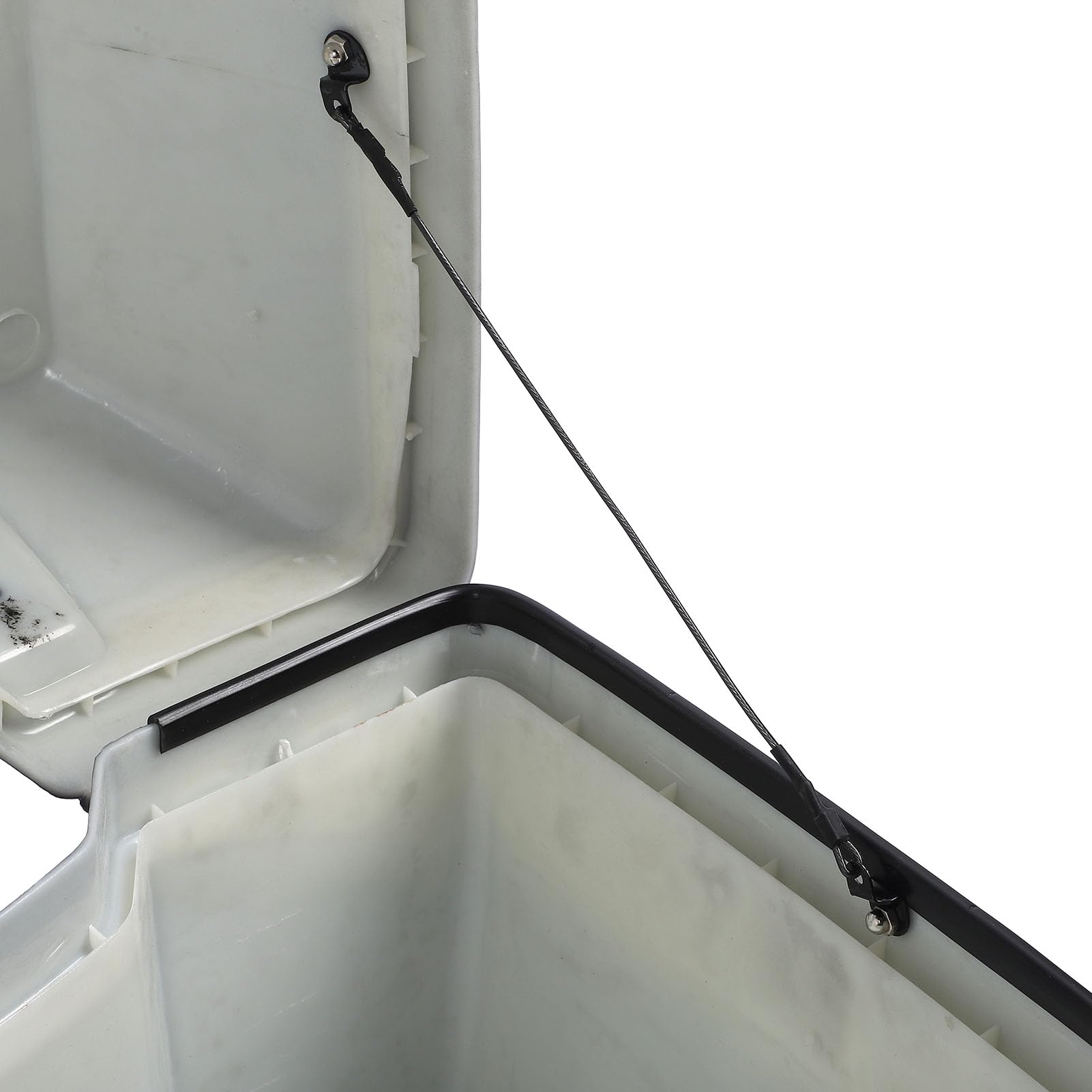 Estuche Trasero para Motocicleta de 48 L, Caja de Almacenamiento ABS con Cerradura integrada, Respaldo Acolchado y cojín ergonómico, Compatible con la mayoría de Motocicletas (Negro)