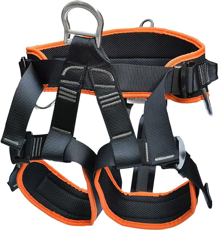 ロッククライミング登山消防救助高レベルの洞窟探検懸垂下降用のクライミングハーネスハーフボディ保護ウエスト安全ハーネスハーフボディ安全ベルト ユニセックス 商い