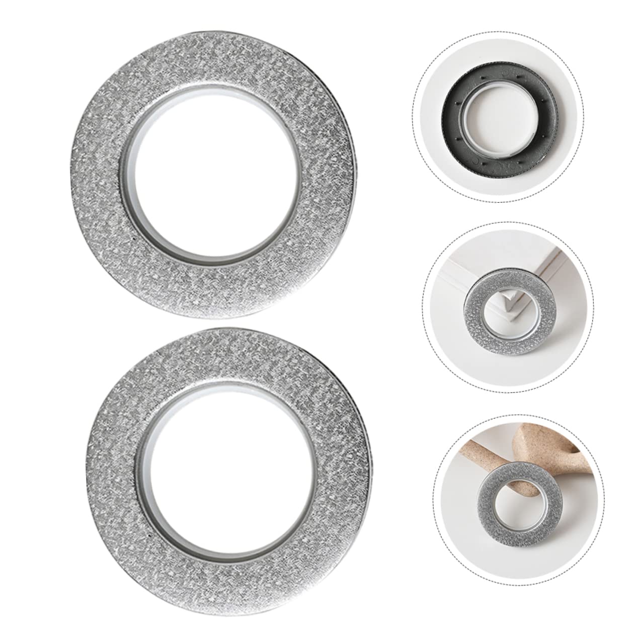 PRETYZOOM 3sets Curtain Ring Plastic Drapery Grommets Easy Install for DIY Window Treatments 4pcs*3