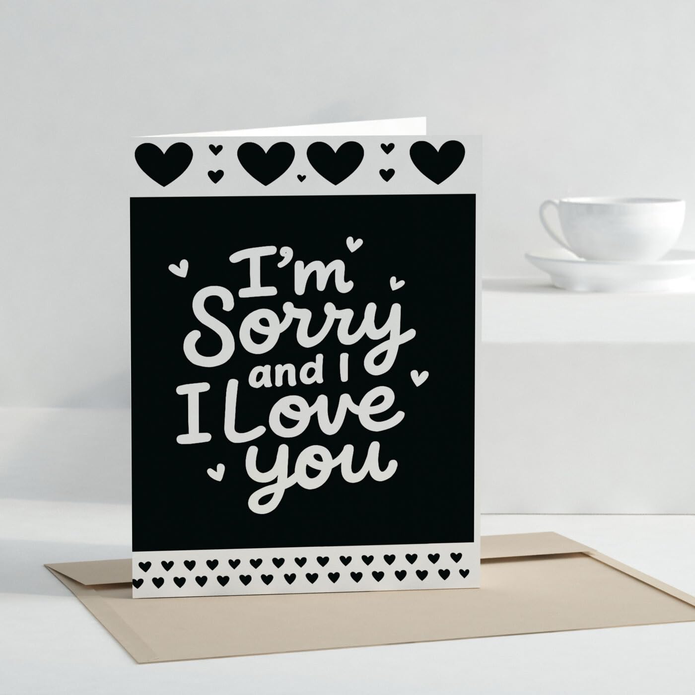 MAKEPHOTOGIFTS Customized Sorry Greeting Card A5 Size | “I'm Sorry