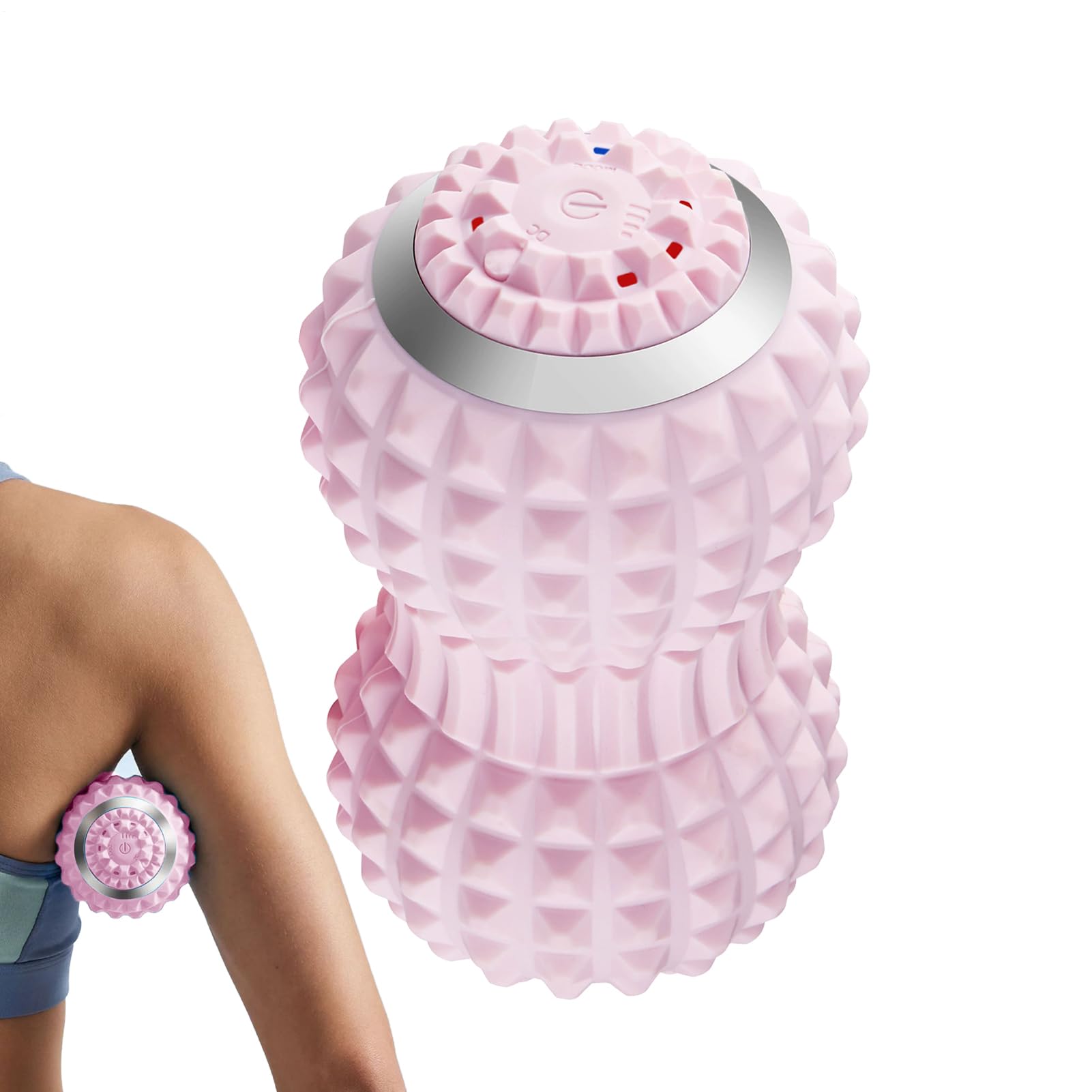 Rodillo de Masaje con Bola Vibratoria Rodillo para Alivio y Recuperación