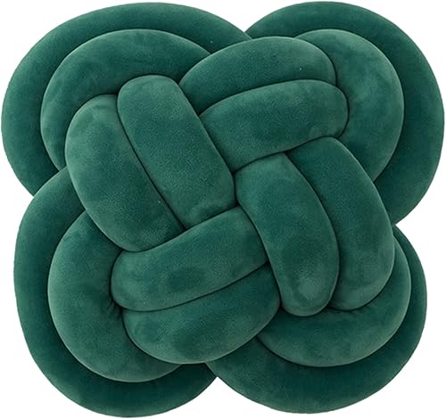 Miniatura 9 de Almohadas decorativas con nudos, suaves y anudadas, almohadas cuadradas de felpa gris, almohadas estéticas hechas a mano, decoración de habitación