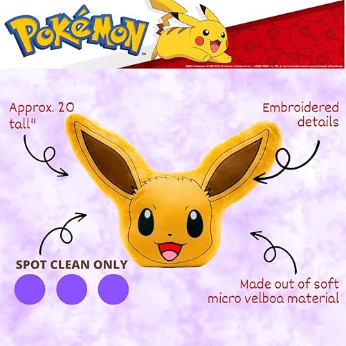 Miniatura 3 de Franco Anime Gaming Bedding - Almohada decorativa de felpa súper suave y acogedora, talla única, Eevee