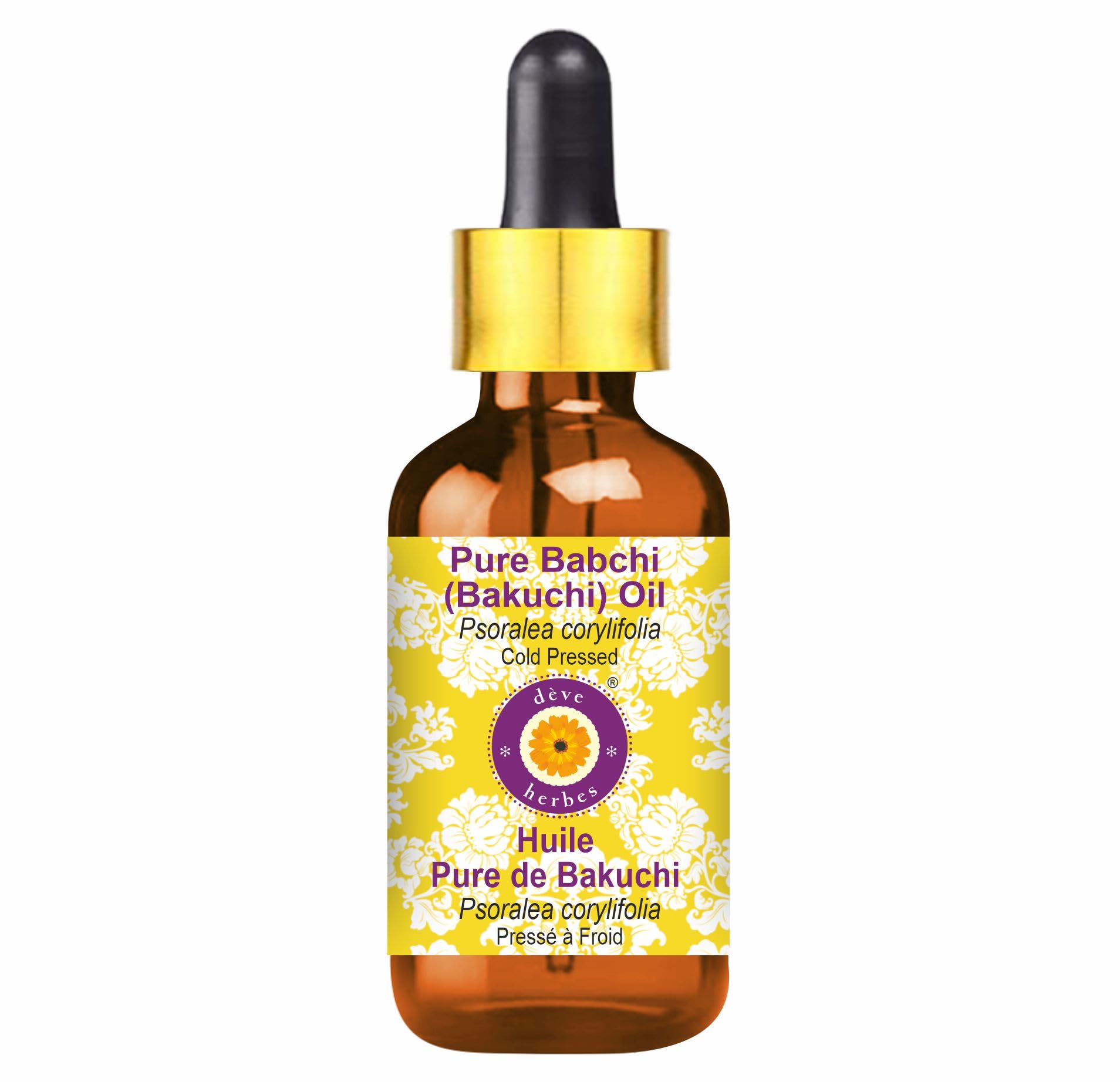 Deve Herbes Pure Babchi (Bakuchi) Oil (Psoralea corylifolia) with Glass Dropper Natural Therapeutic Grade Cold Pressed - 10ml (B07KLNV1Q8) Amazon Price History, Amazon Price Tracker