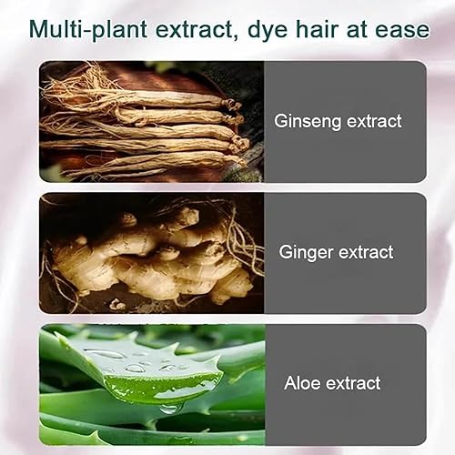 Miniatura 6 de Tinte natural negro botánico para el cabello, 0.7 fl oz, 10 paquetes  Extracto de planta puro para cobertura de canas