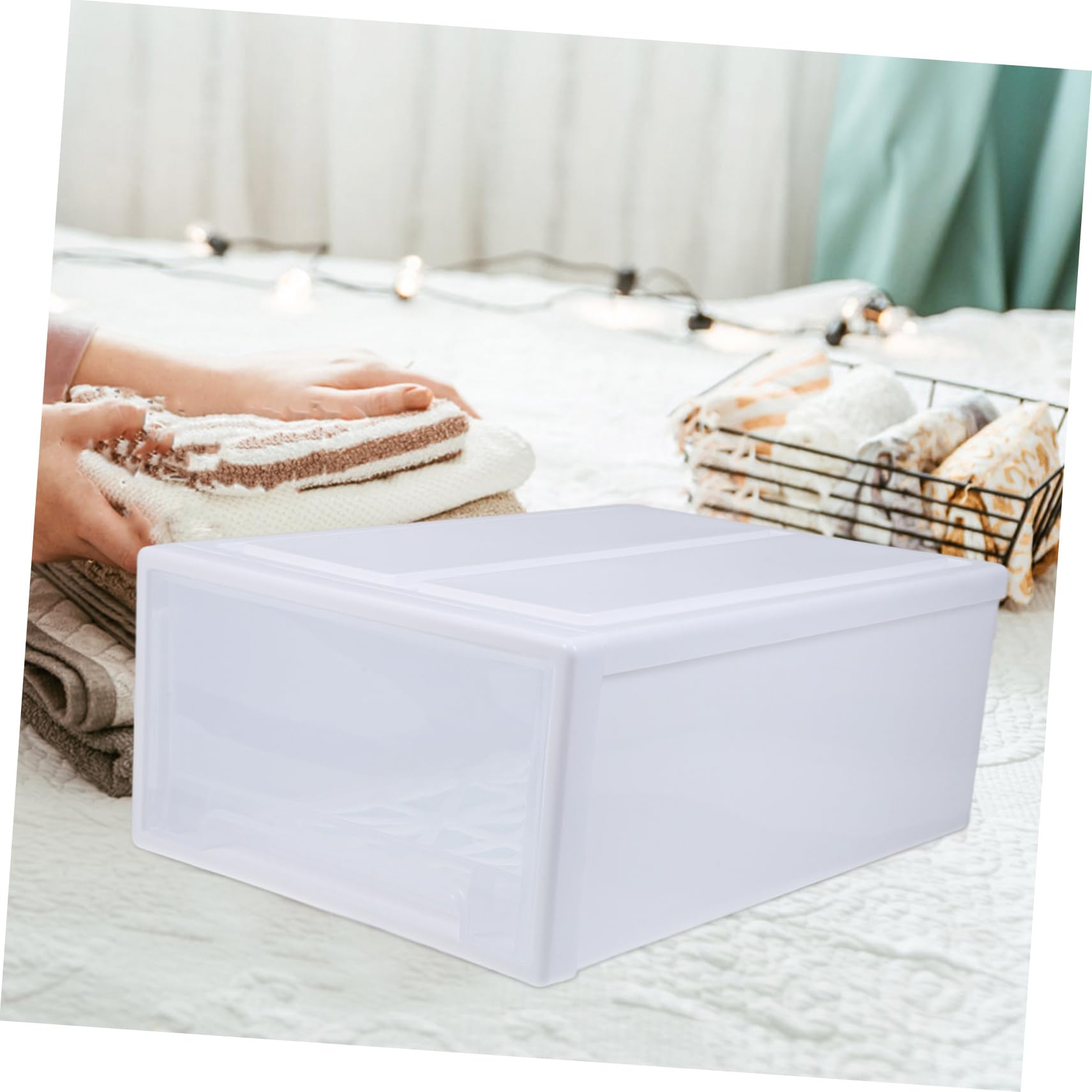ULTECHNOVO Transparente Stapelbare Kunststoff-box Mit Schublade Umweltfreundlich Verschleißfest Vielseitiger Aufbewahrungsorganizer Für Kleidung Und Schuhe Für Schlafzimmer Und Wohnzimmer
