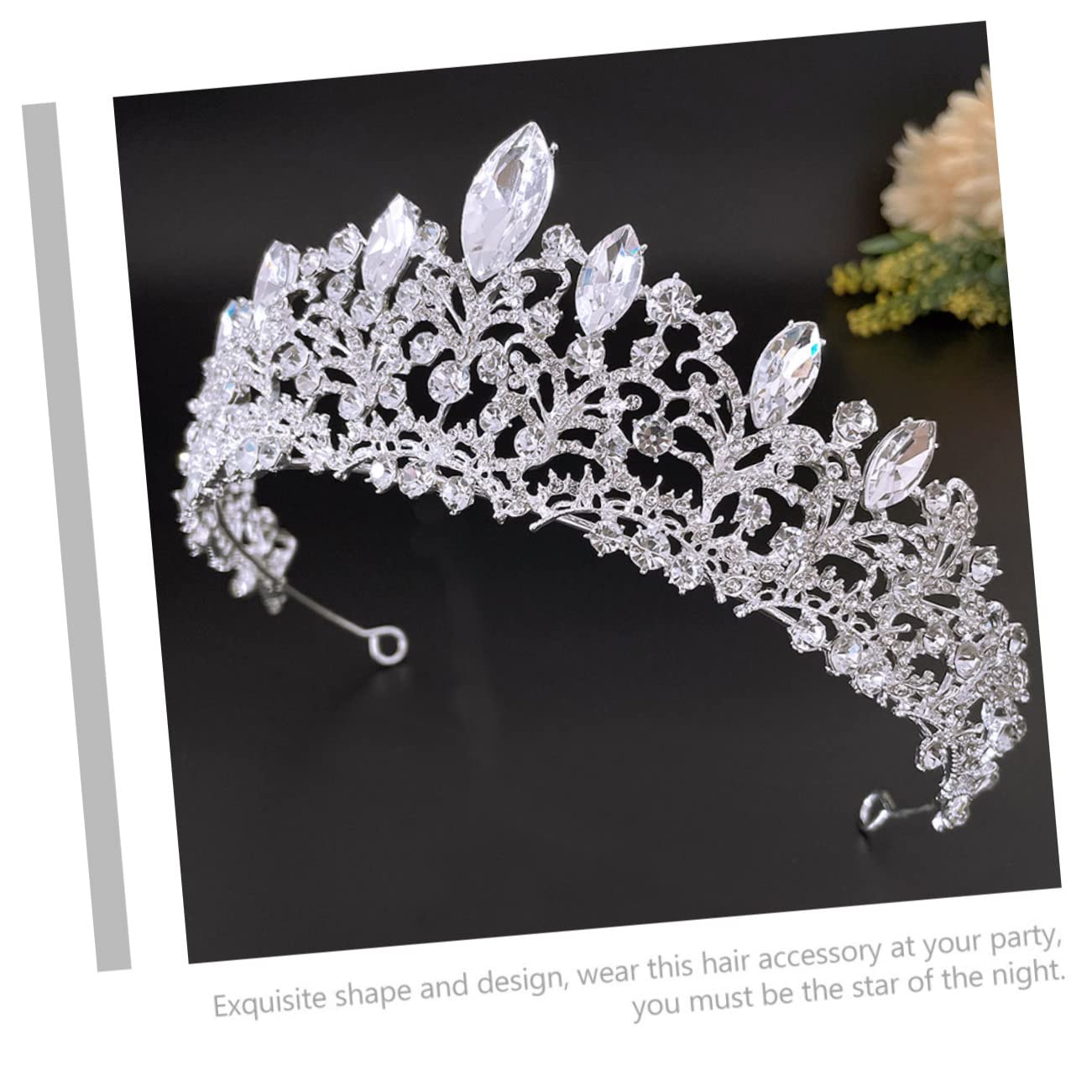 minkissy 3 Tocados De Novia Hechos A Mano Con Elementos De Diamantes De Imitación Delicados Tocados Para Mujeres Y Niñas.