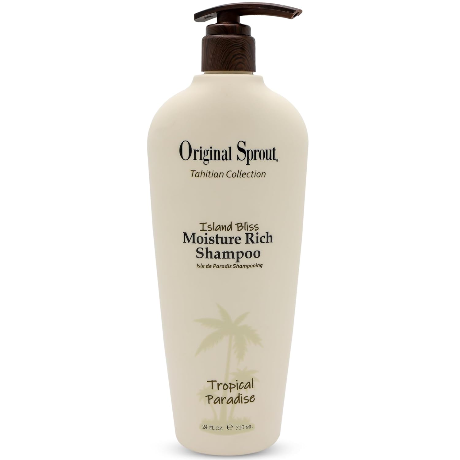 Original Sprout Island Bliss Moisture Rich Shampoo for All Hair Types Including Color-Treated, Damaged & Dry Hair, Hydrating & Moisturizing Shampoo with Coconut Oil, Vegan, Sulfate Free, 24 fl oz