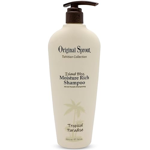 Original Sprout Island Bliss Champú rico en humedad para todo tipo de cabello, incluido cabello teñido, dañado y seco, champú hidratante e