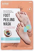 KISS NEW YORK professional Foot Peeling Mask - Máscara Peeling Esfoliante para Pés, Tamanho: 1 Par (Pacote de 1)