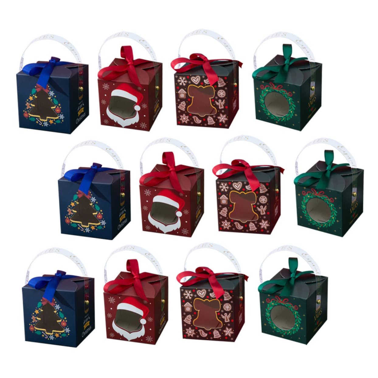 20pezzi Scatole di Carta per Regalo Scatole di Immagazzinaggio Creative per Dolcetti Natalizi per Confezionamento per Feste Colore Casuale
