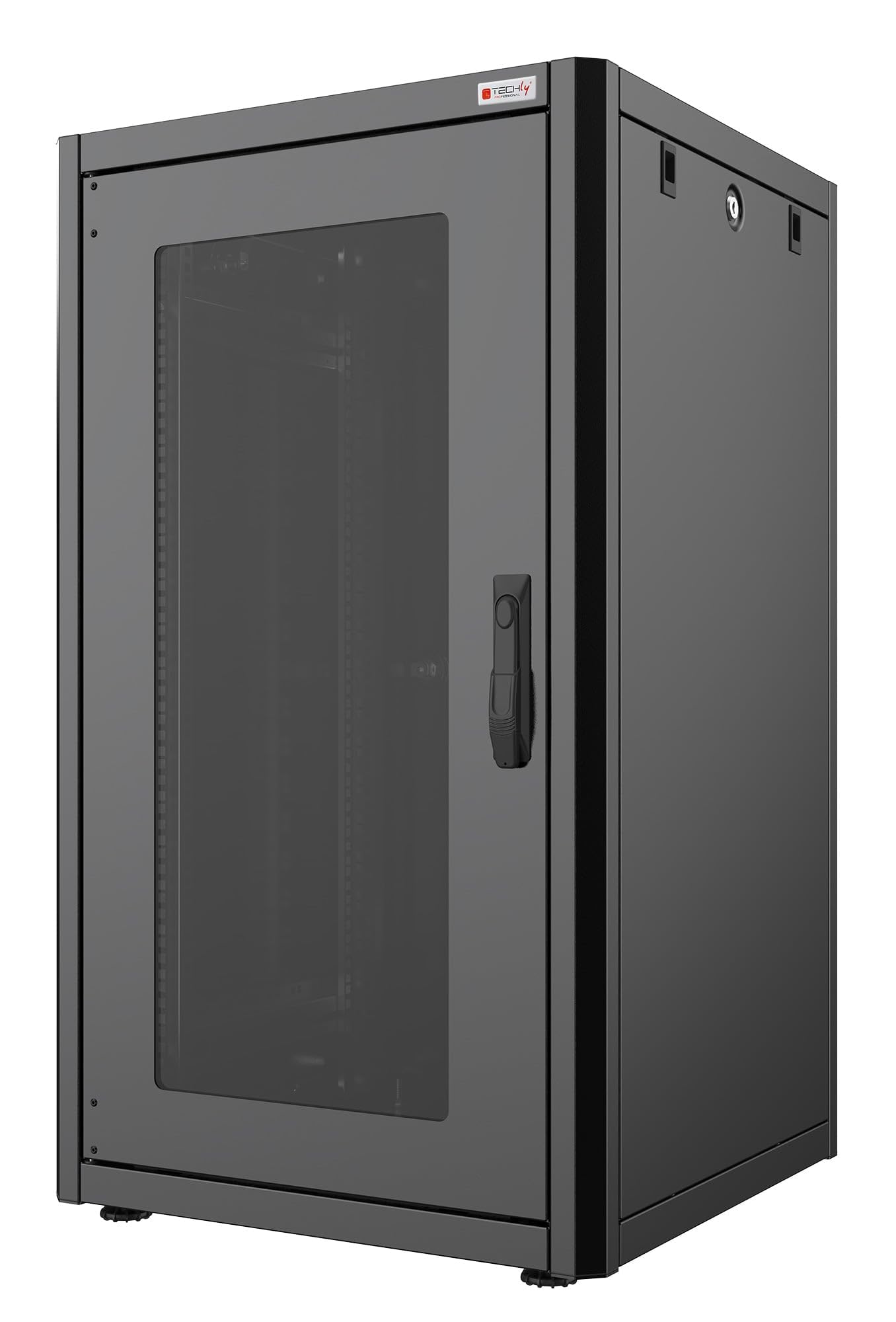 Techly Professional 365078 Armadio Rack 19" 600x600 16 unità Nero Serie Easynet Nero