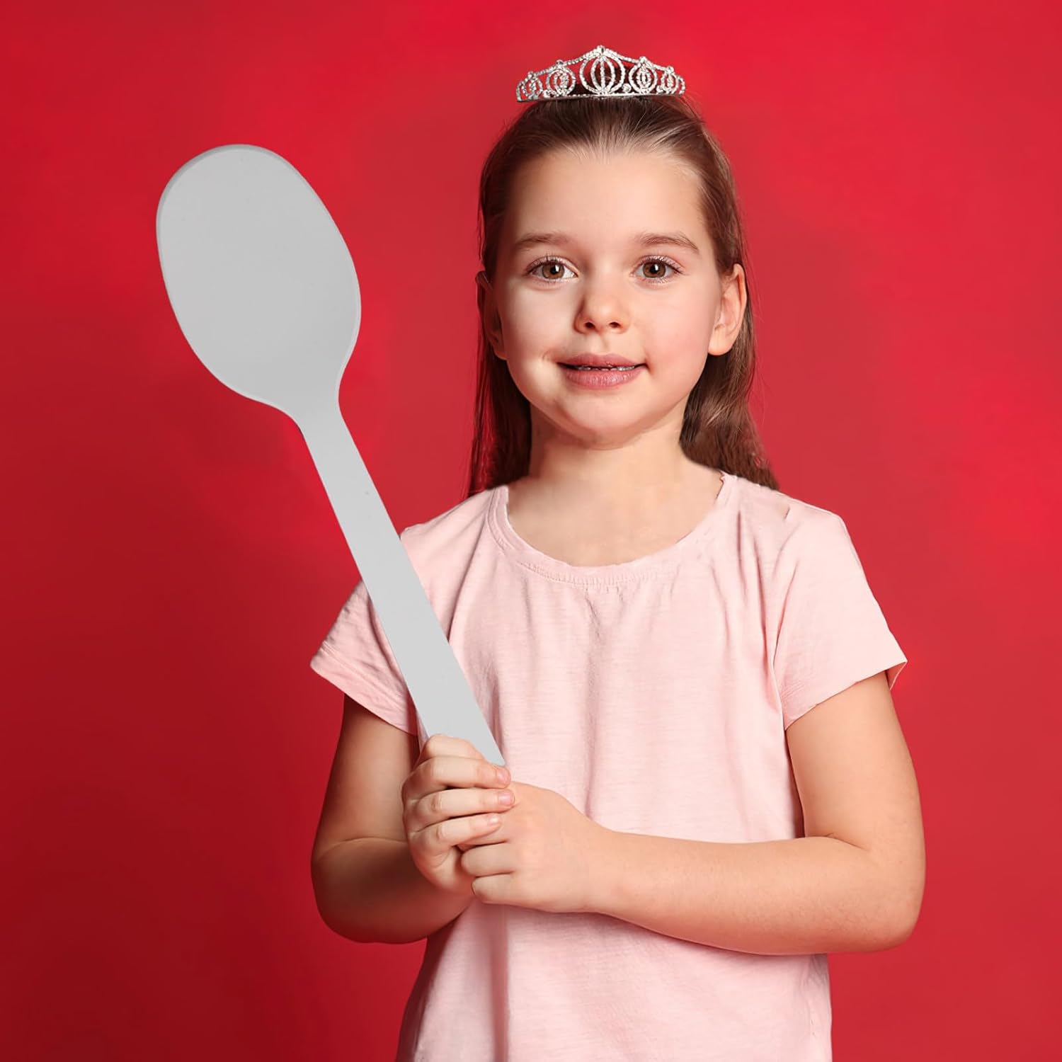 Oversized Giant Plastic Spoon: Photo Shoot Live Stream Gag Prop - Party Cosplay Prank Spoon - Funny Exaggerated Novelty Utensil for Photo Booth Wedding Decoration