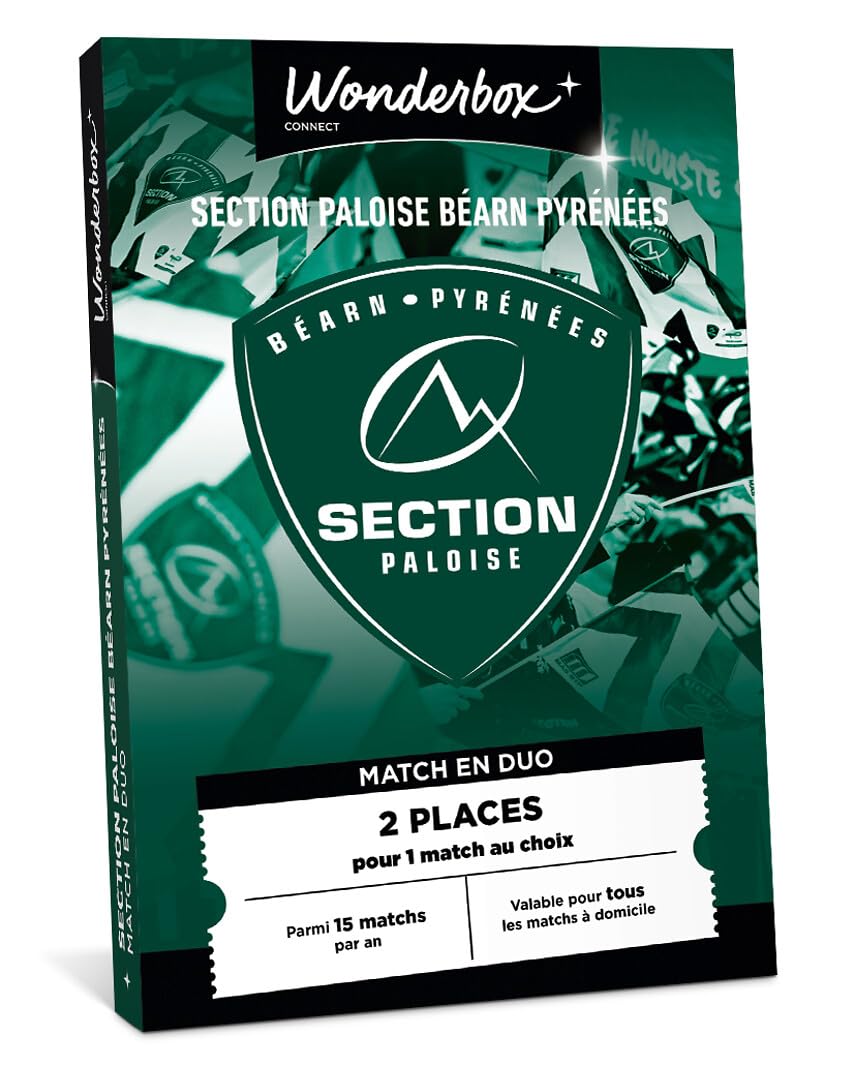 Wonderbox Connect - Coffret Cadeau - Section Paloise - 2 Places pour 1 Match au Choix - Parmi 15 matchs par an, valable pour Tous Les matchs à Domicile - Validité 27 Mois