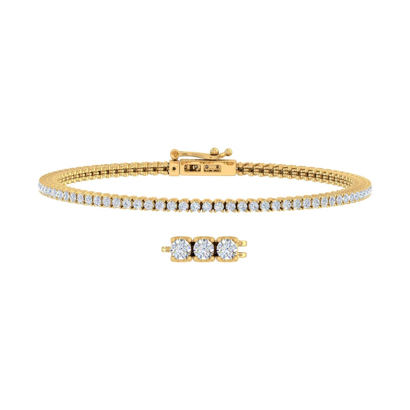 2 Carat Diamond Tennis Bracelet in 10K Gold or 950 Platinum (7.5 Inch)