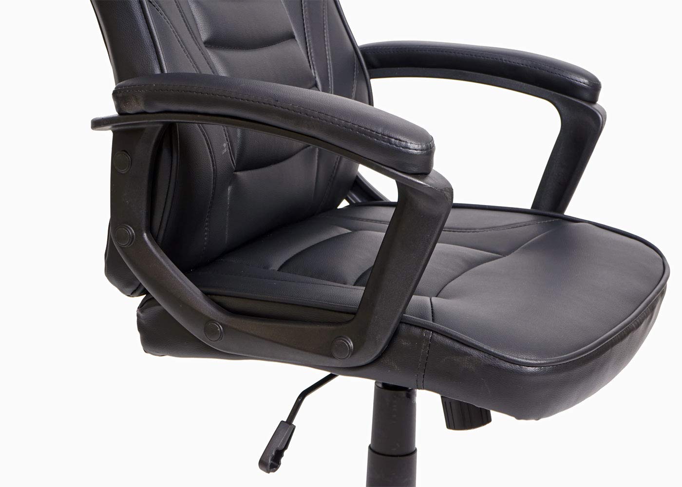Bürostuhl, Schreibtischstuhl Drehstuhl, Voll-Leder + Kunstleder