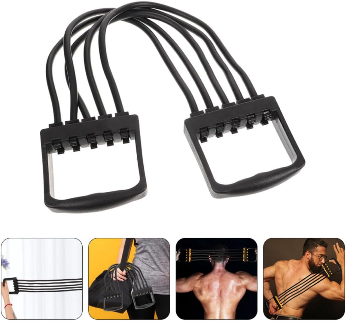 2pcs Chest Expander Bands with Adjustable Intensity and Secure Buckle Design, TPE Elastic Workout Bands for Stretching Workouts and Strength Training