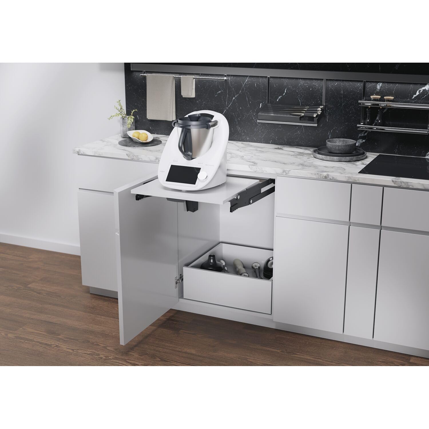 KESSEBÖHMER Schwenkbeschlag ChefsTable KB 400-600 mm Anthrazit