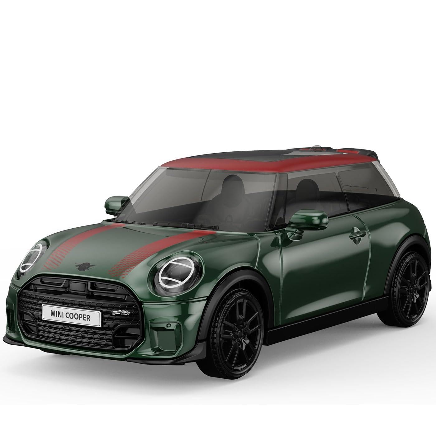 JAMARA 402258 Mini John Cooper Works Diecast 1:43 Verde Modelo Coche Metal Cuerpo Miniatura Coche Coleccionista Juguete Niños Idea de Regalo