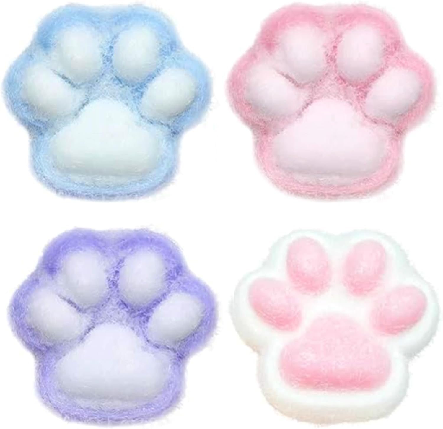 4 Pcs Taba Squishy Paw,Cute Cat Stress Relief Fidget Toys for Adults, Party Favor Gift (4PCS Cat Paw)