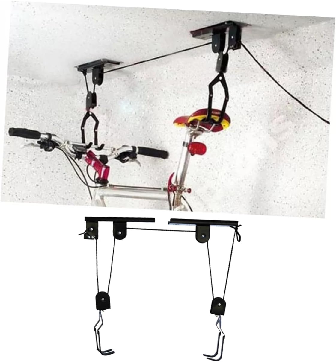 Cabilock Mount Bike Hanging Hooks Easy Install Storage for Garage 50kg Weight Random Color