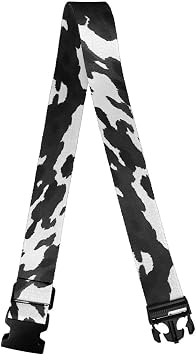 Cow Black Luggage Straps Suitcase Strap, Luggage Belt Strap for Suitcases Belt Strap, Bag Straps for Luggage Buckle Straps and Wraps