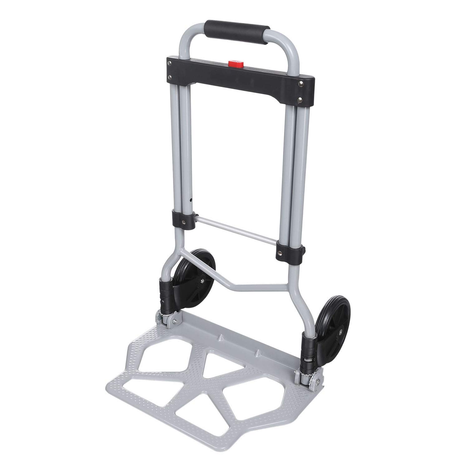 Nictemaw Diable Pliable, Chariot de Transport Pliable en Aluminium, avec Roues en Caoutchouc, avec poignée Extensible pour des Charges jusqu'à 100 kg