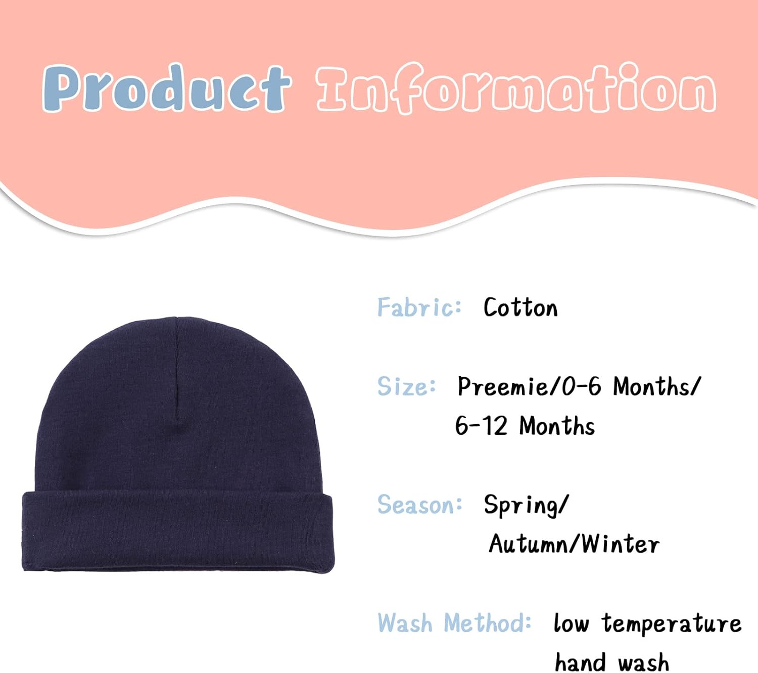 Bamery Cotton Baby Girl Hat Preemie Boys Beanie Newborn Hospital Hats Winter Infant Hats for Girls - Image 6