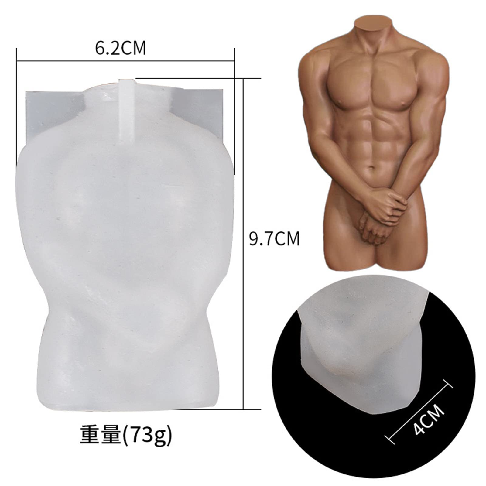 TROYSINC Silicone Candle Mould, Body Candle Mould Set for Adults Female Naked Body Silicone Mould, DIY Body Candle - Image 3