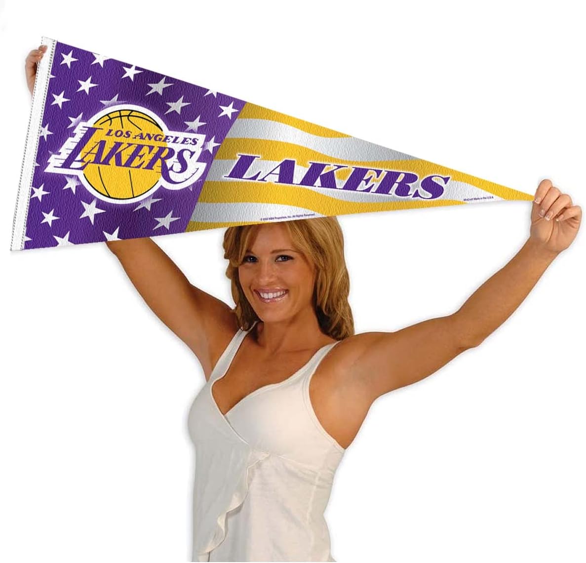 Los Angeles Lakers Nation American Stripes Pennant Flag - Image 4
