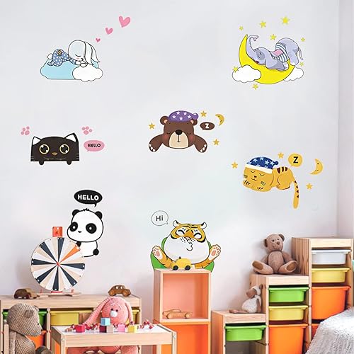 Miniatura 2 de DEKOSH Calcomanías de pared para sala de estar  Juego de 10 calcomanías de pared lindas y coloridas para dormitorio, sala de juegos de niños y