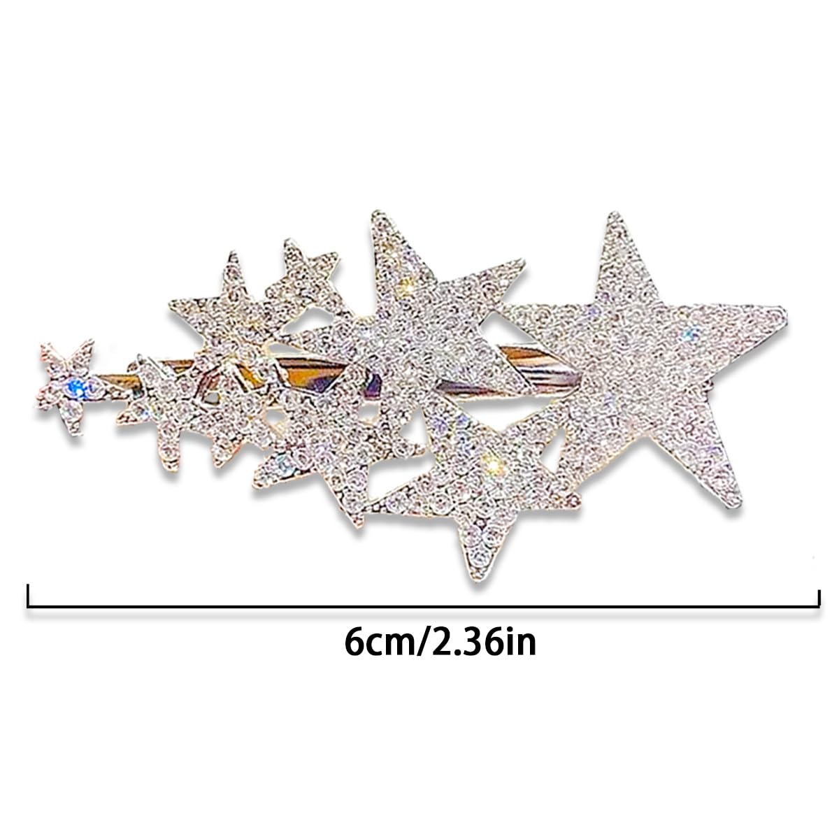 6 PCS Star Hair Clips Professional Hair Hairpin For Styling Anti Slip Hair Clip For Thick Hair Slides And Clips For Women Fine Hair For Women Girls(Gold and Silver) - Image 2