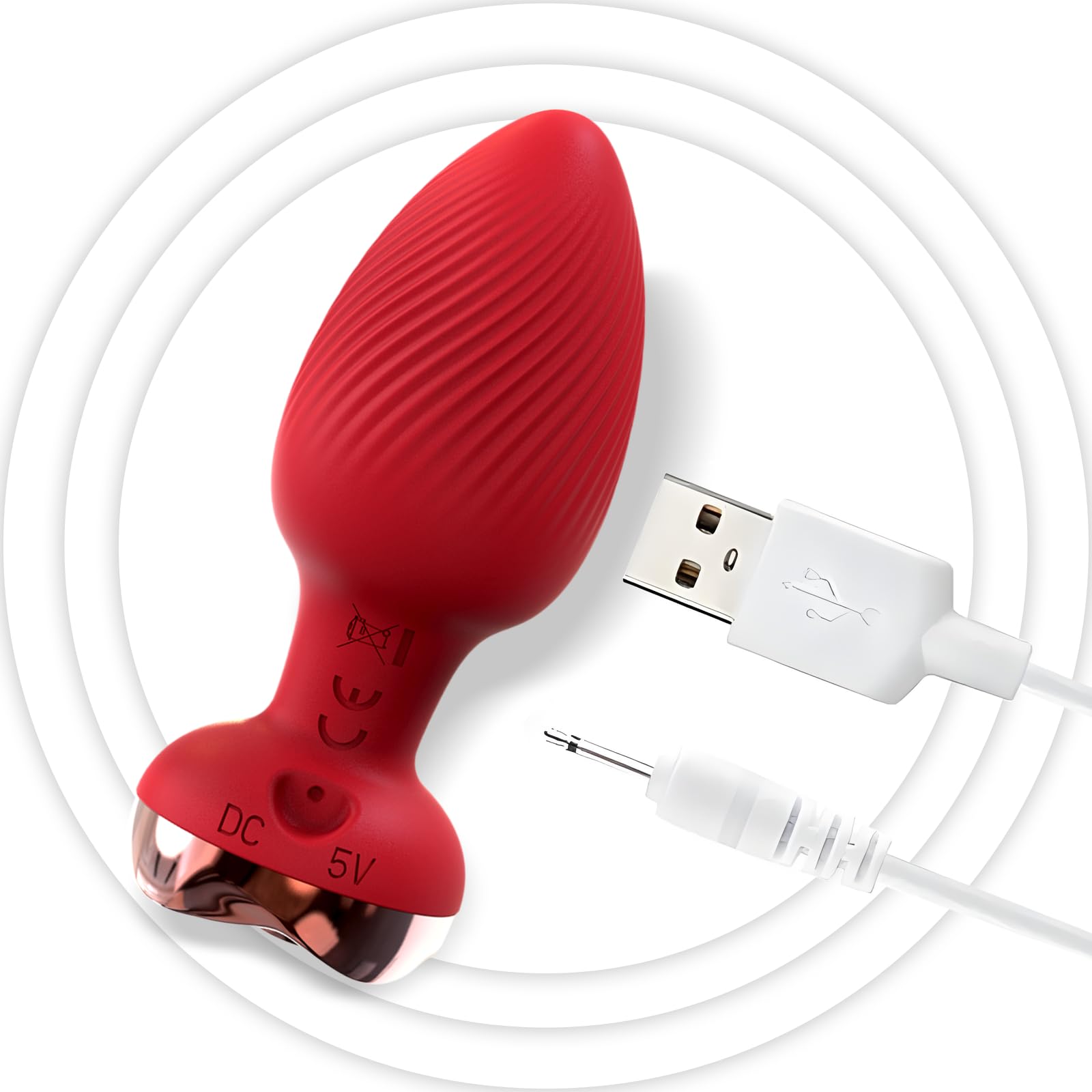 DOY USB Cavo di Ricarica CC 2.5mm Cavo Caricabatterie CC di vibratore clitoride Vibratoreper Uomo,anali Plug Anale-dilatatore Donna e Giocattoli【1Pcs Cavi USB+Regalo Giocattoli per Adulti】 (Rosso)