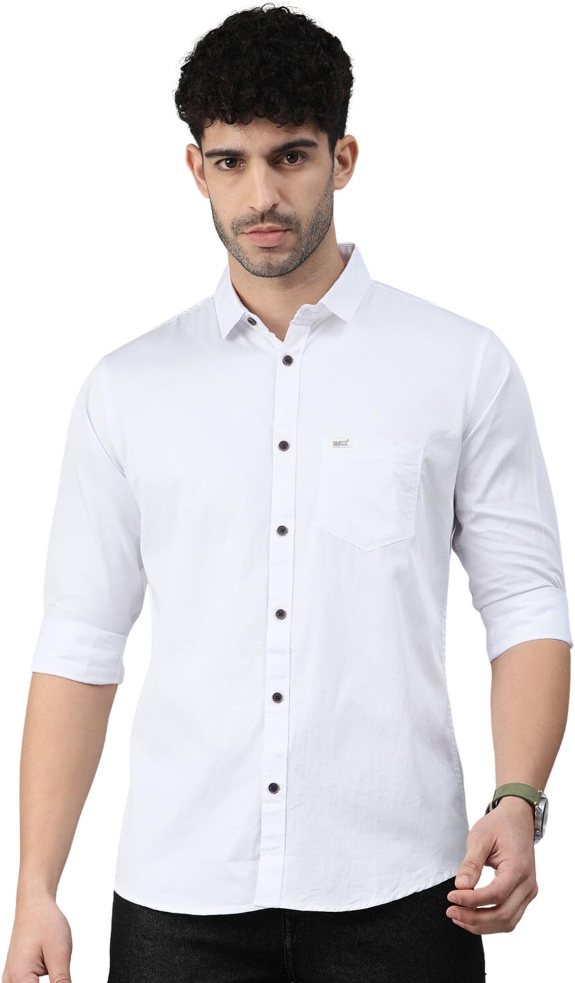 Majestic Man Men Classic Slim Fit Pure Cotton Casual Shirt