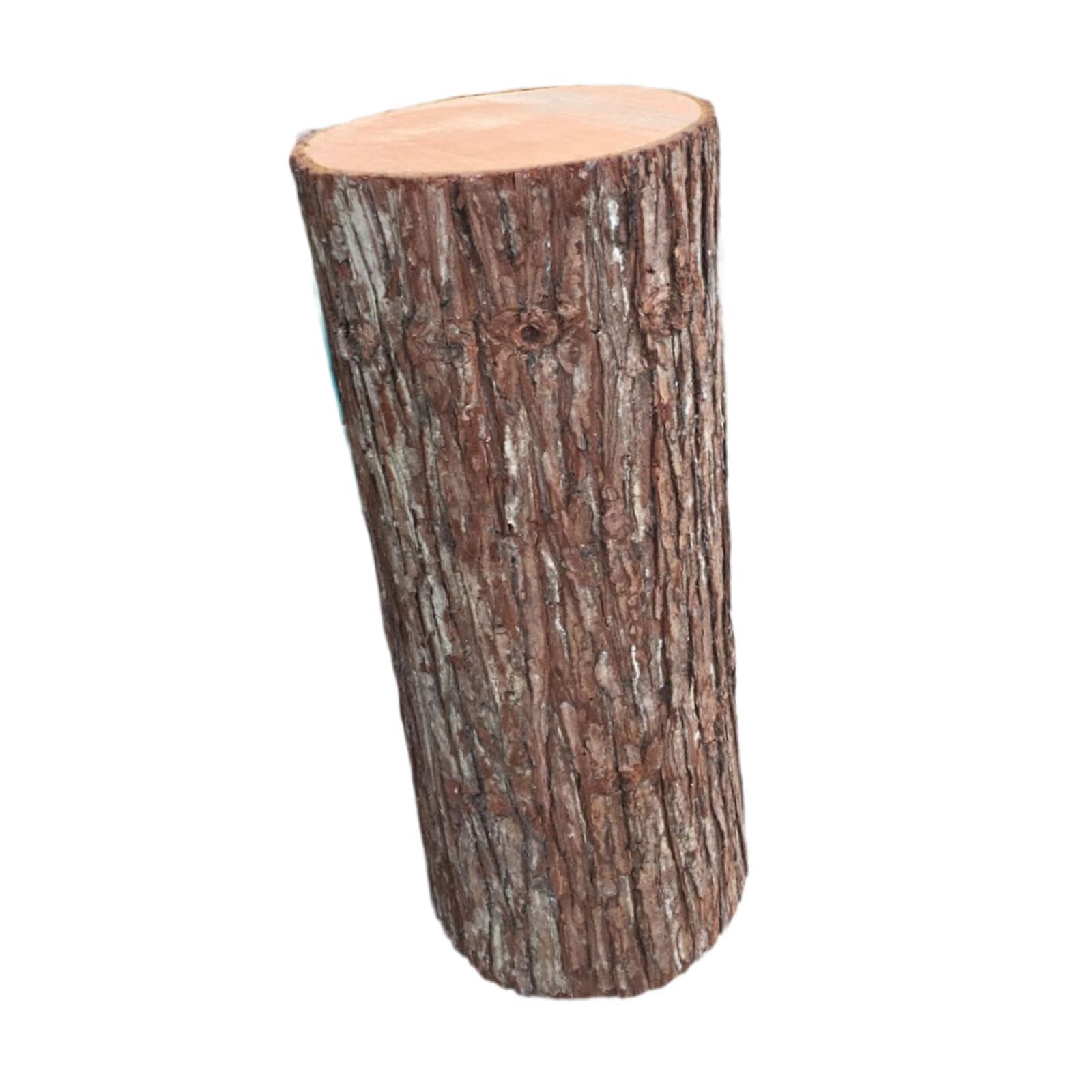 Sockel Aus Holz, Zylindrischer Präsentationsständer, Massiver Zylinderfuß Aus Holz Zur Präsentation von Kuchen Und Blumen, Geeignet für Feierlichkeite, 20cmx50cm
