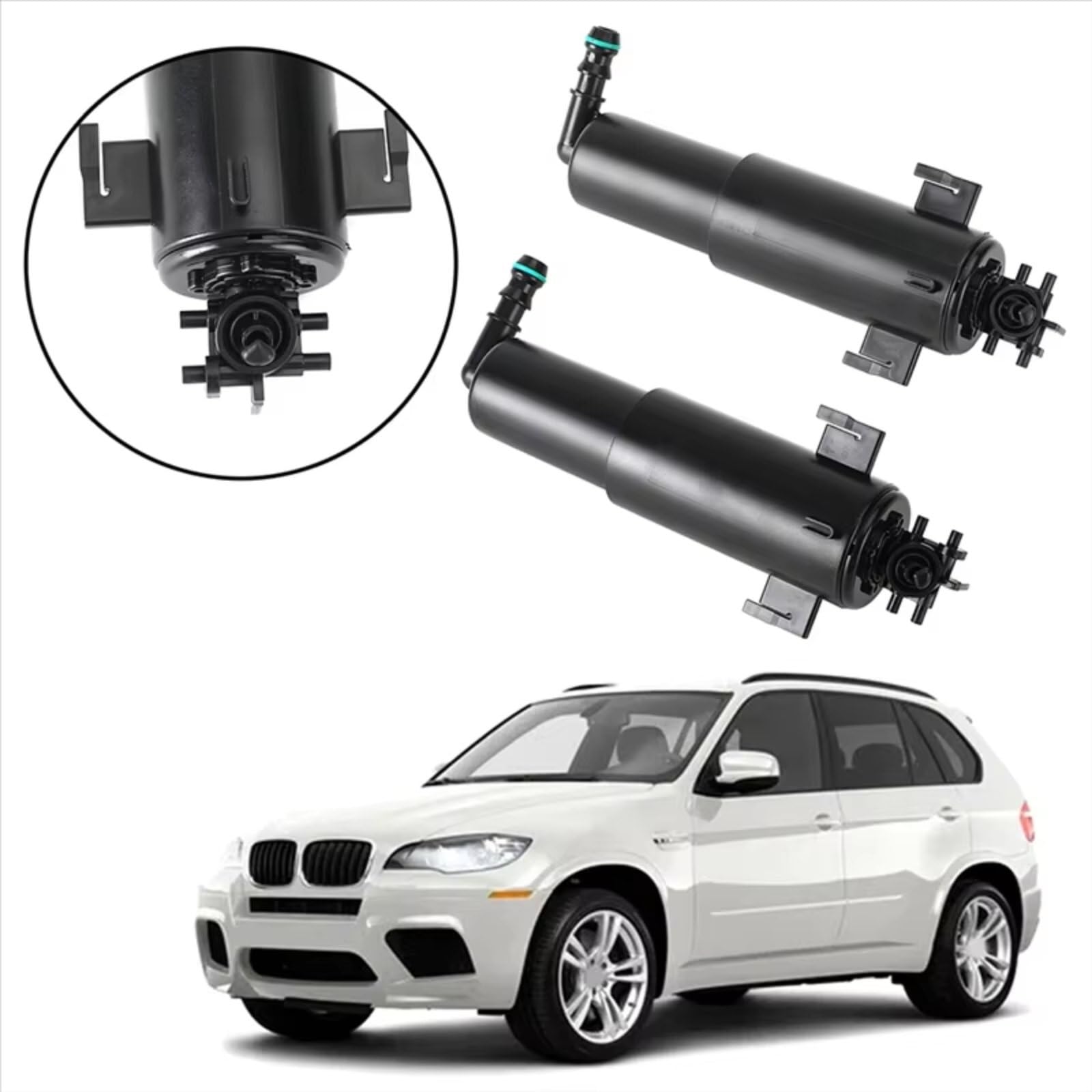 Buse Lave-Phare Avant Compatible Avec Bmw Pour X5 Pour E70 2007-2013 1 Pièces Lhd Buse De Lavage De Phare Jet Pièces De Rechange Accessoires 61677173852