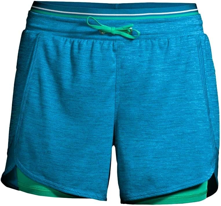 Avia Activewear Women's Running Short with Bike Liner (2XL 20, Calypso Green) - Image 4
