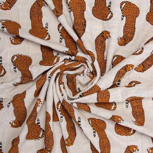 Image of 100% Cotton Handblock Floral Print Sofa Throw Blanket for Couch & Diwan, Car, 50x60 Inches (Brown-Multi 02)