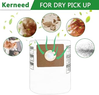 15 Pack 90668 Type B Vacuum Filter Bags Compatible with Shop Vac 2-2.5 Gallon Vacuums and All Around EZ Vacuum, 9066800, CMXZVBE38774 Dust Collection Bags