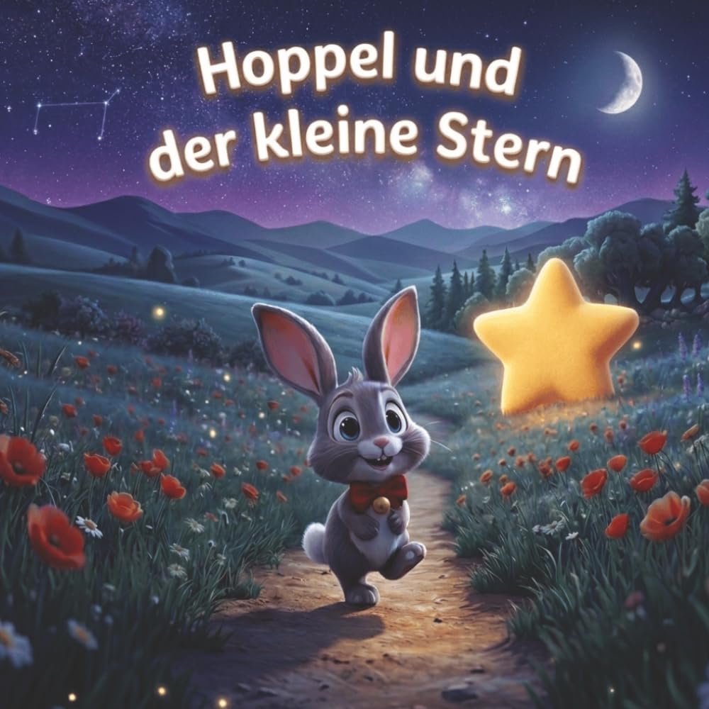 Hoppel und der kleine Stern: Eine ruhige Vorlesegeschichte für Kinder über Mut und die Magie der Nacht (Die Abenteuer von Hoppel)