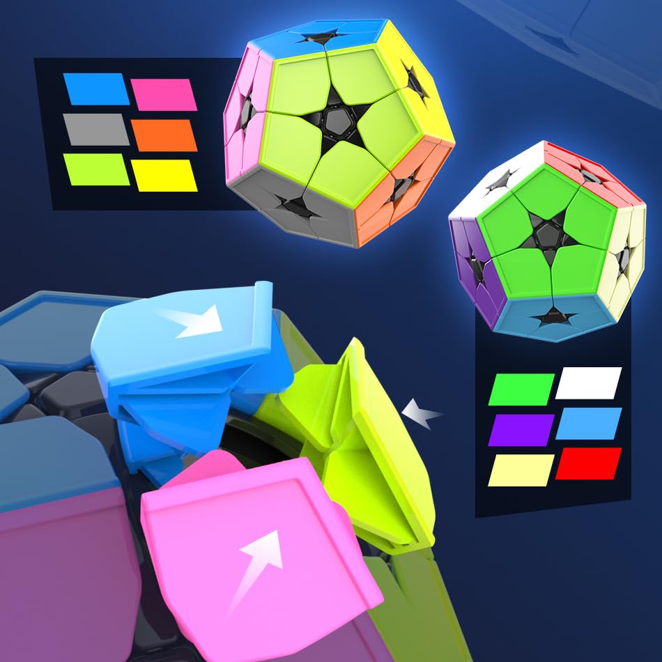 Image of HAWKISTER Kid Moyu Mfjs Meilong Megaminx Cube 2X2 Stickerless Speed Cube Magic Cube Puzzle, Age 6 Years+
