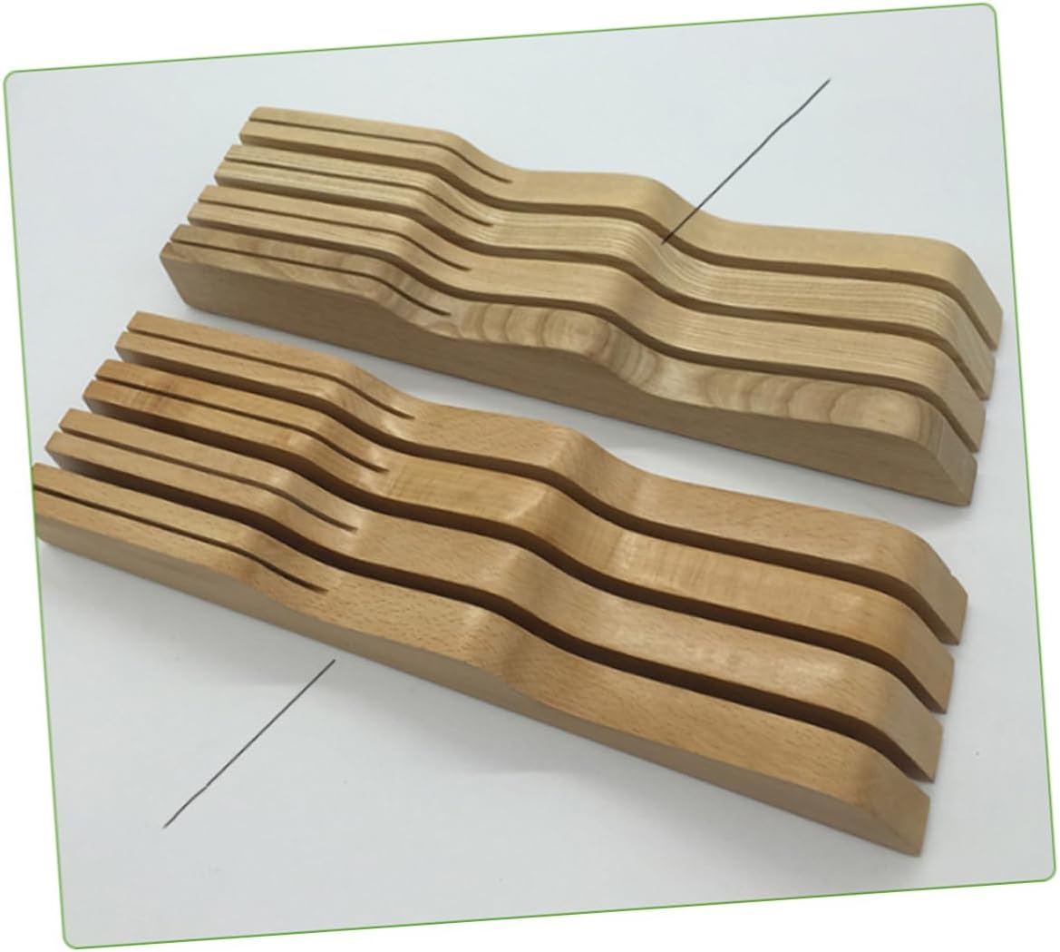 Knife Drawer Organizer Storage Slots for Utensils In-drawer Knife Holder for Kitchen Cutlery Easy to Clean Block for Efficient Kitchen Organization